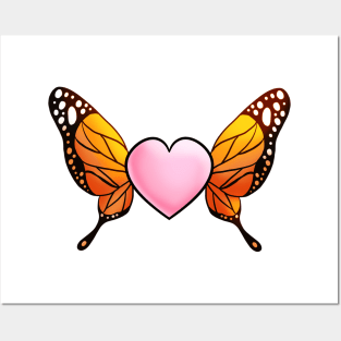 Butterfly Heart Posters and Art